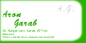 aron garab business card